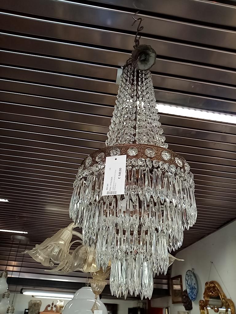 Lampadario Mongolfiera Cristalli